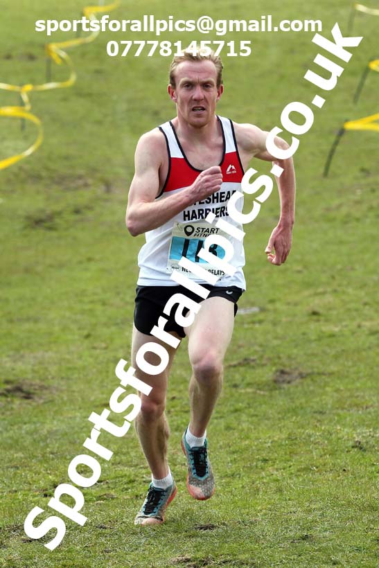 Masters men 2021 NECAA Cross Country Relays, Thornley Farm, Peterlee, Saturday, April 10th. Photo: David T. Hewitson/Sports for All Pics